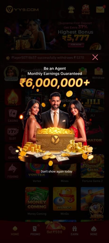 Be an Agent Monthly Earning Guaranteed in YY9 Game download